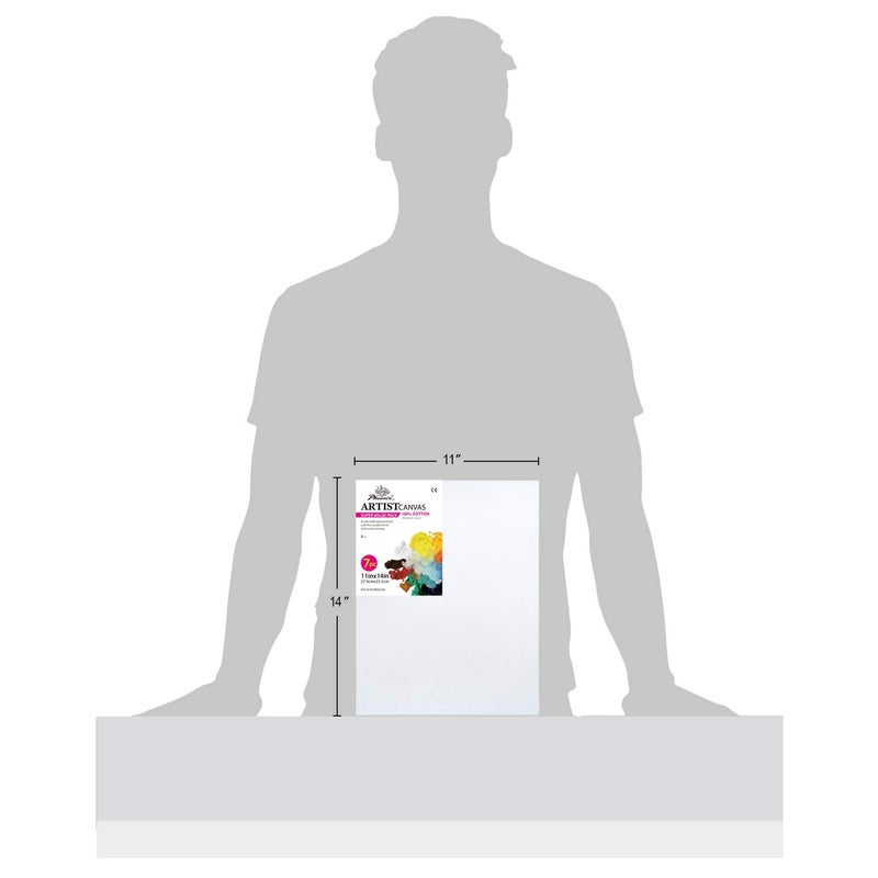 PHOENIX Stretched Canvas for Painting 11x14 Inch/7 Value Pack, 8 Oz Triple Primed 5/8 Inch Profile 100% Cotton White Blank Canvas, Artist Framed Canvas for Oil Acrylic & Pouring Art - Image 4